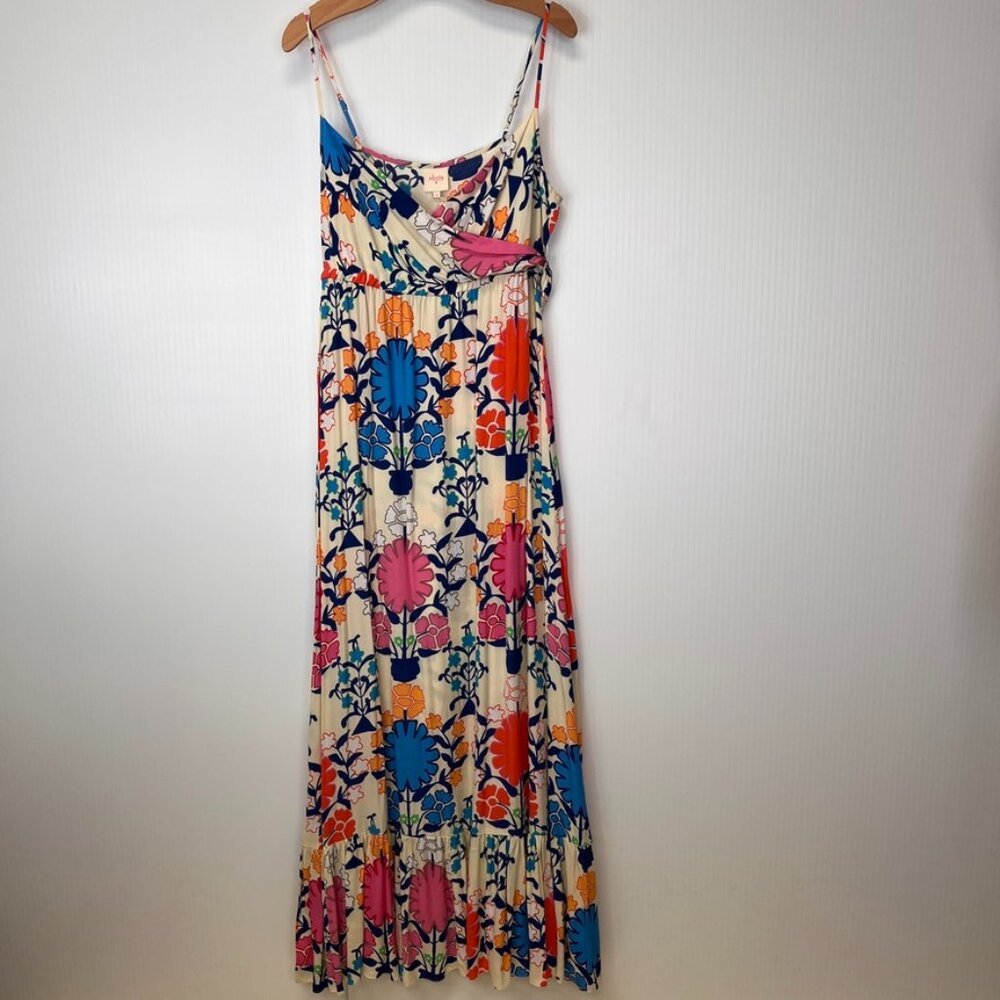 Tracy Reese Dress Women Large Maxi Plenty Wrap Empire Floral Party Resort Core
